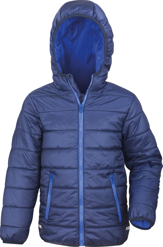 Kids Padded Jacket navy royal for embroidery Result Jackets Vests StickX Textilveredelung